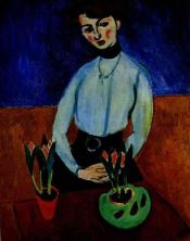 Haga click para ver la imagen ampliada girl with tulips (portrait of jeanne vaderin.jpg